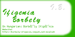 ifigenia borbely business card